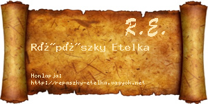 Répászky Etelka névjegykártya